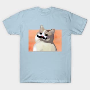 cat with mustache T-Shirt